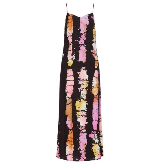 Busayo x RTR Tie Dye Slip Dress in Black Multi, Size S - Picture 1 of 10